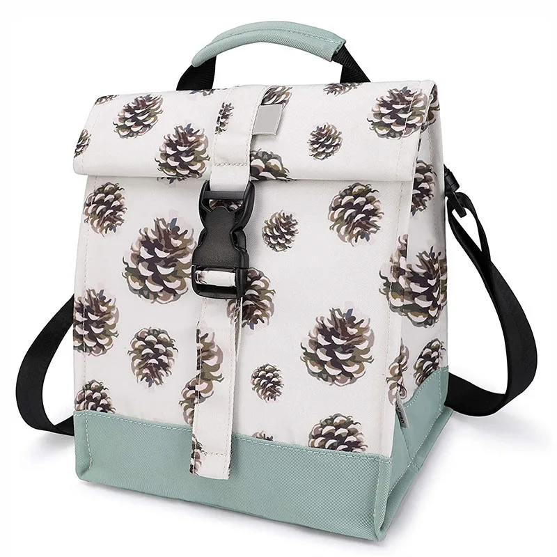 Lunch bags kids Custom Portable Thermal roll top lunch Tote Insulated cooler bags for Office School