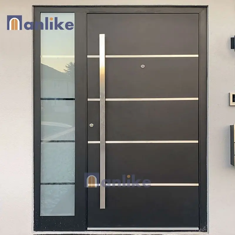 Anlike Entrance Marble Puertas Thermally Korean Stylebroken Armored Entry Aluminum Modern Smart Lock Door