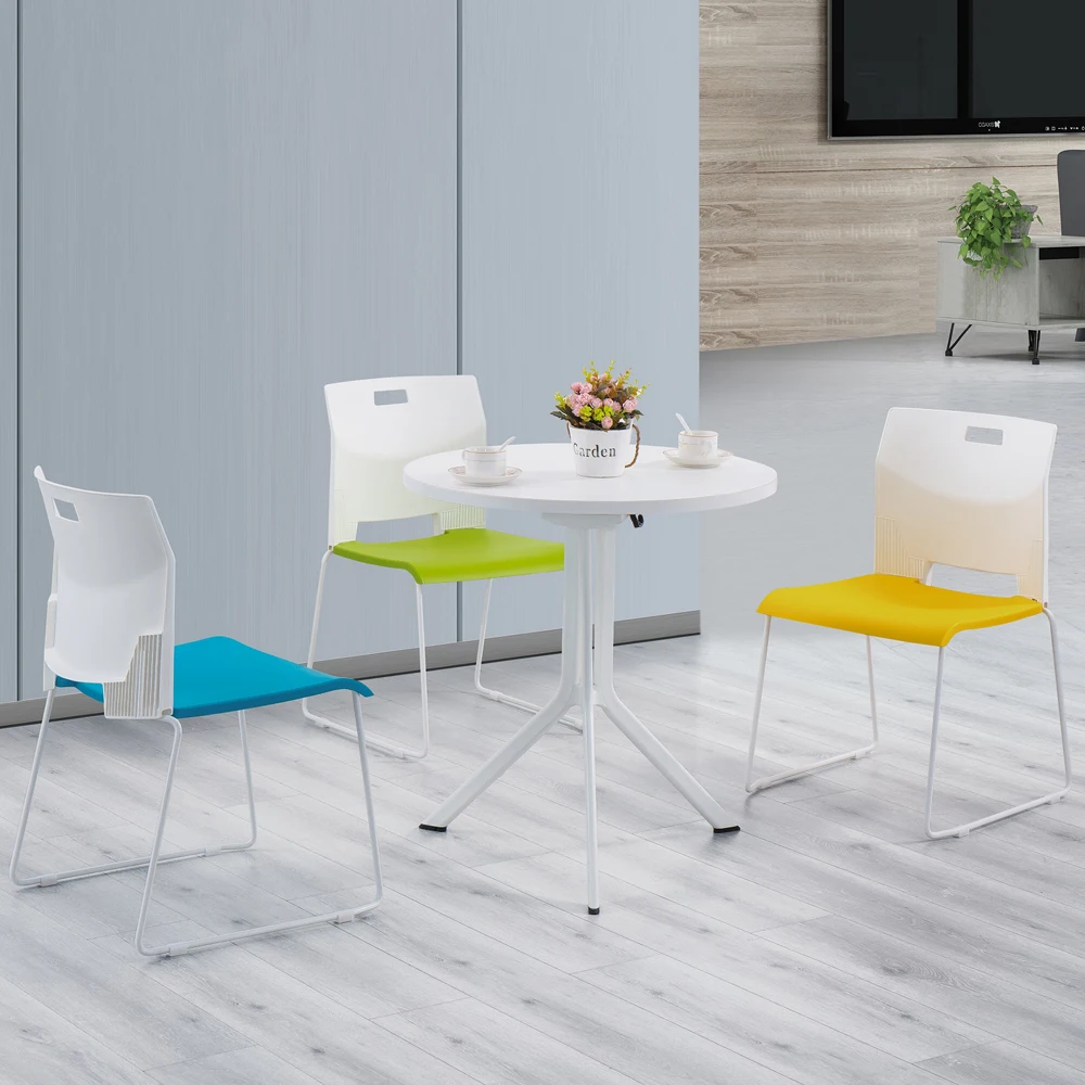 Wholesale office training commercial Plastic visitor Chair Modern Colorful Event meeting room cenference Plastic Stackable Chair