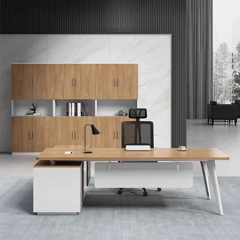 Luxurious Simple L-Shaped Executive Manager Desk Office Furniture Direct Sale
