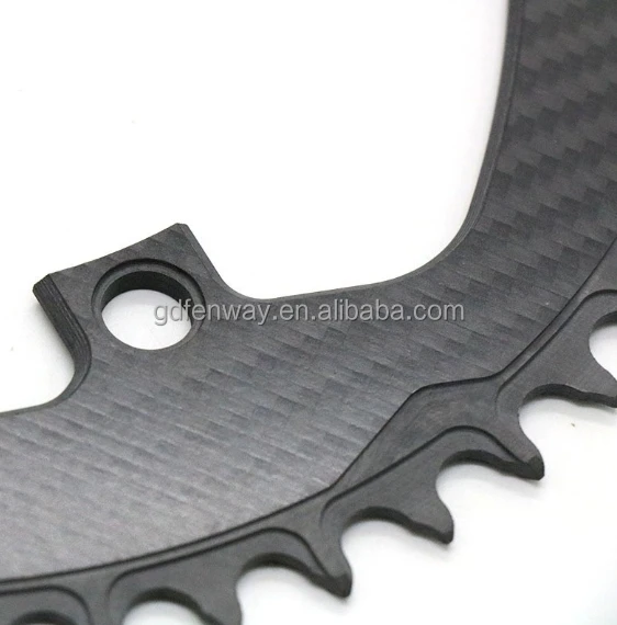T300 T700 3k twill matte carbon fiber cnc plates service machining parts for road bike chain ring wheel products