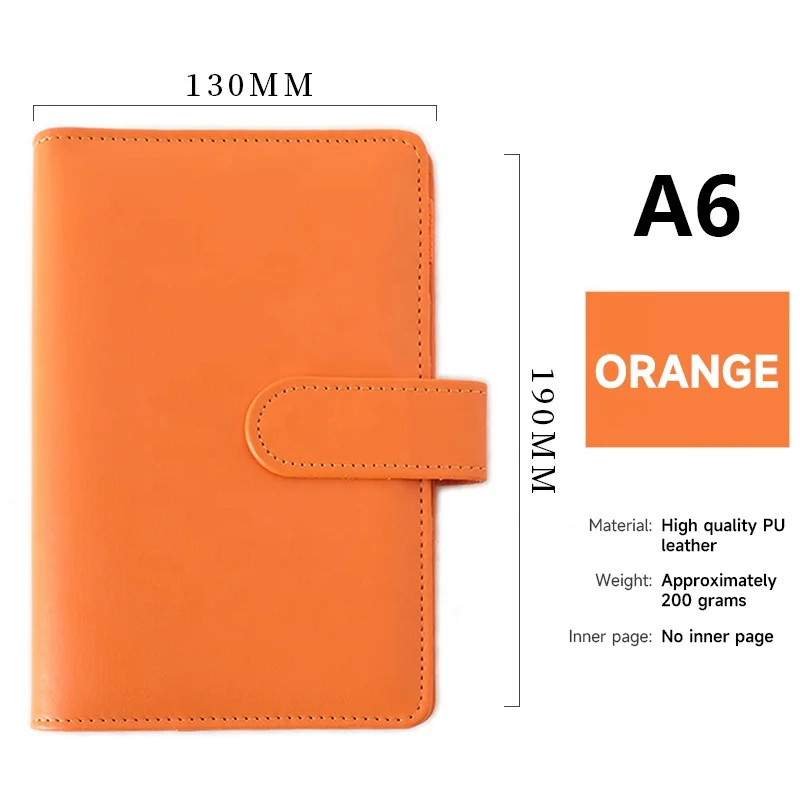 wholesale customized planner diary notebooks a5 a6 a7 ring binder budget pu leather binder clip notebook