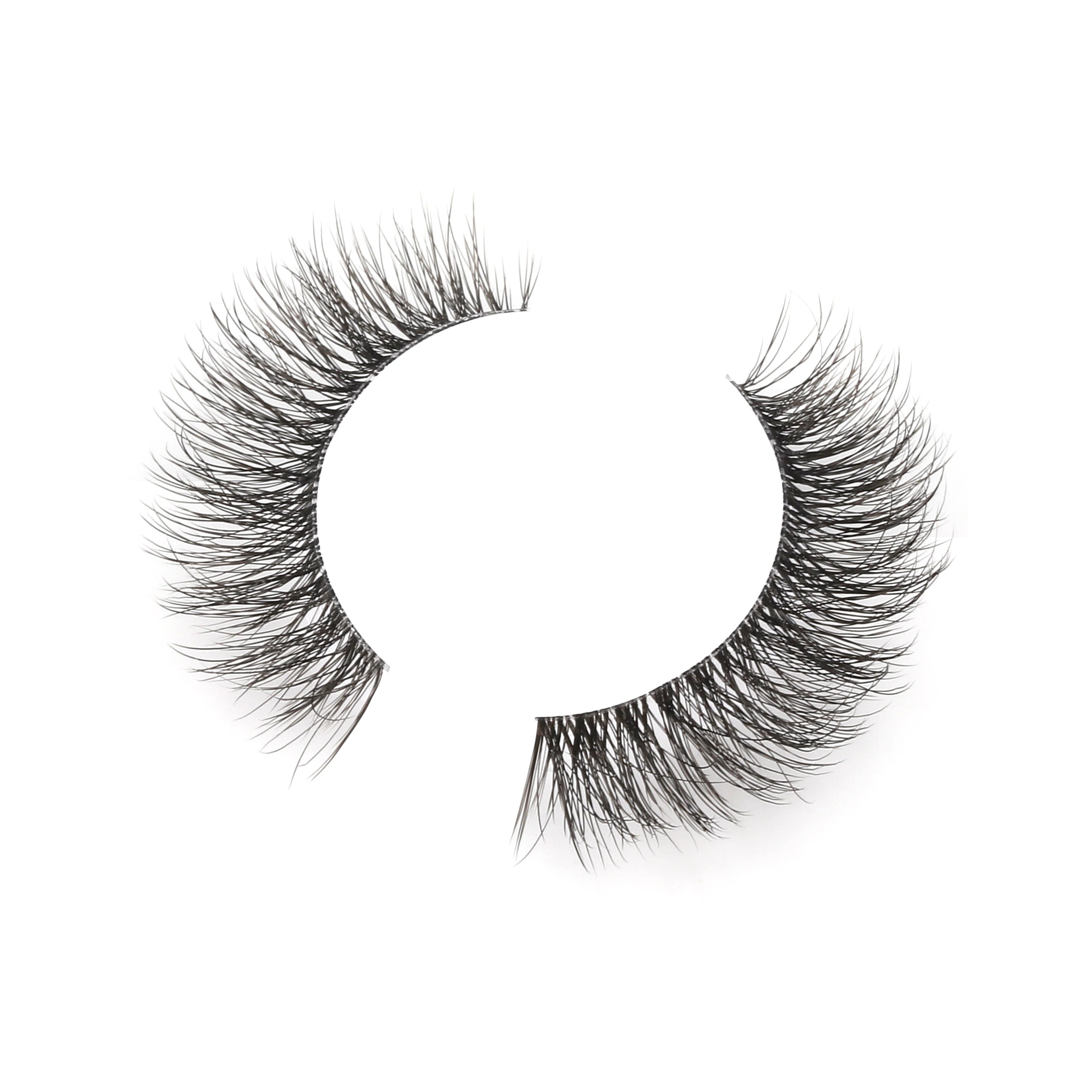 Lashes Wholesale Triangle fiber false eyelashes Natural Long Human Hair effect Faux Mink Eyelashes