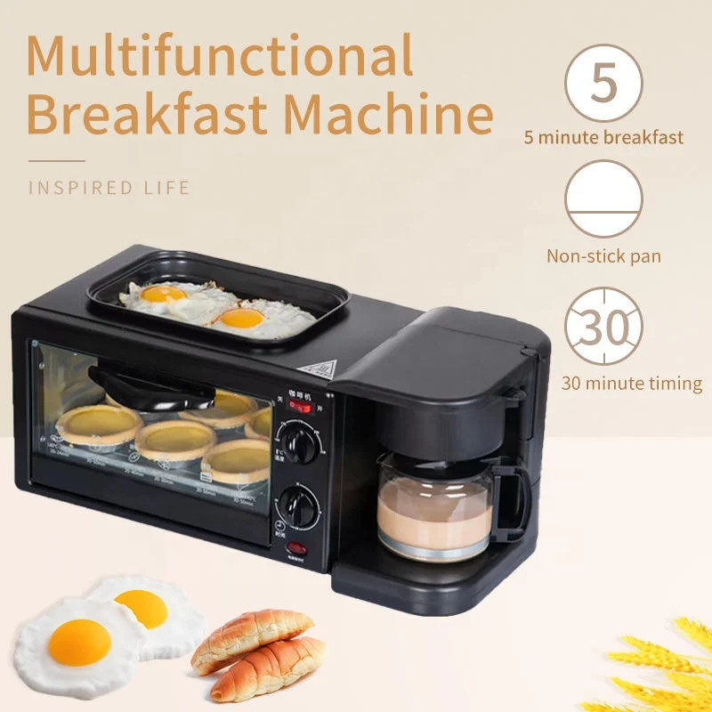 Multi Function 3 in 1 Breakfast Maker Machine Home Smart Microwave Oven Breakfast Making Machine