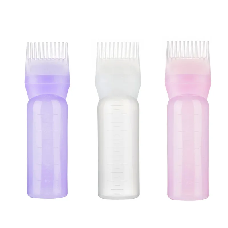 60ML Hair Dye Refillable Bottle Applicator Comb Dispensing Salon Coloring Hairdressing Styling Tool Excellent Durable