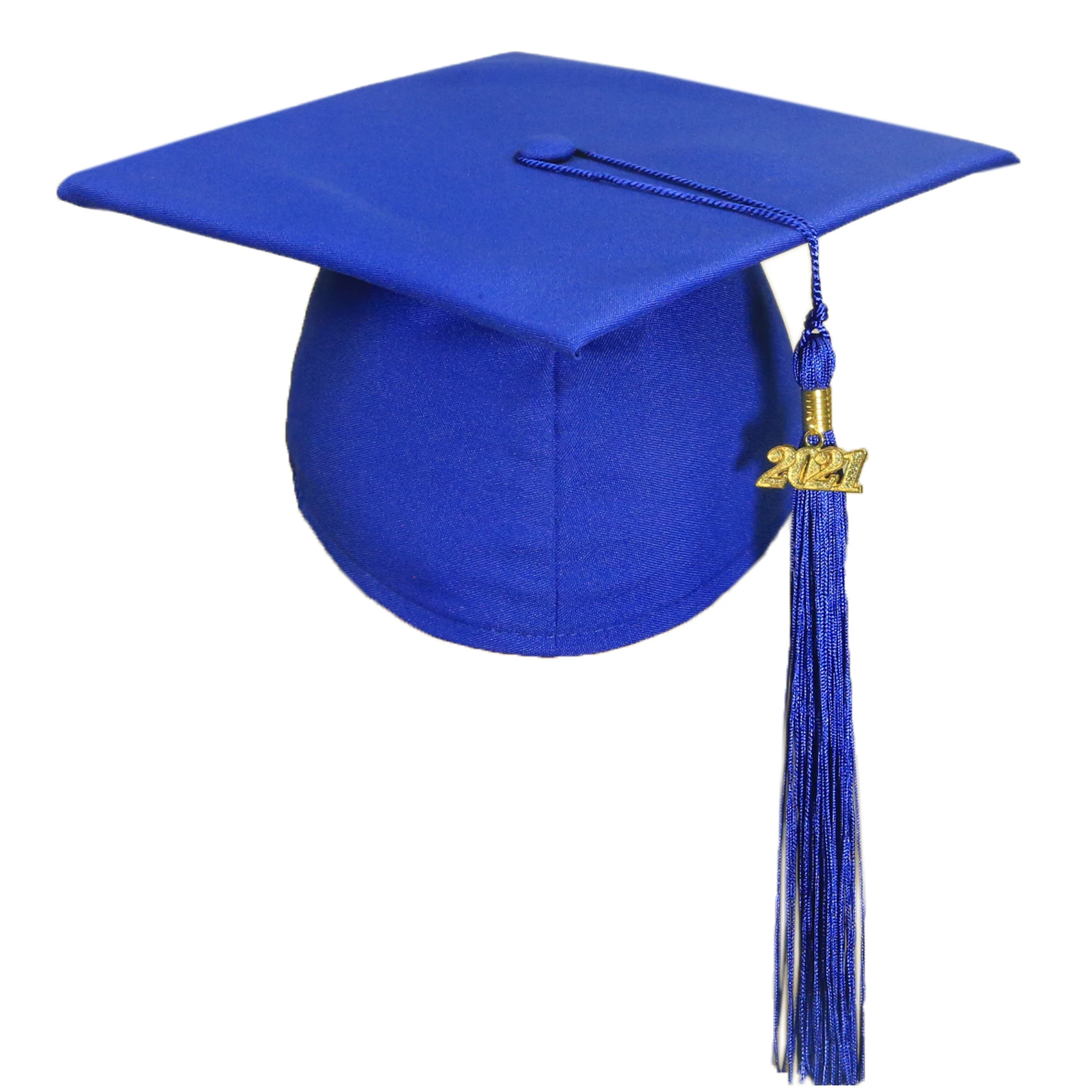 Hot Style  Matte Graduation Cap With Tassel In Royal Blue or rich in color graduation cap