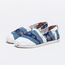 2020 Wholesale China Manufacturer Plain Sneakers Men Blue Canvas Shoes