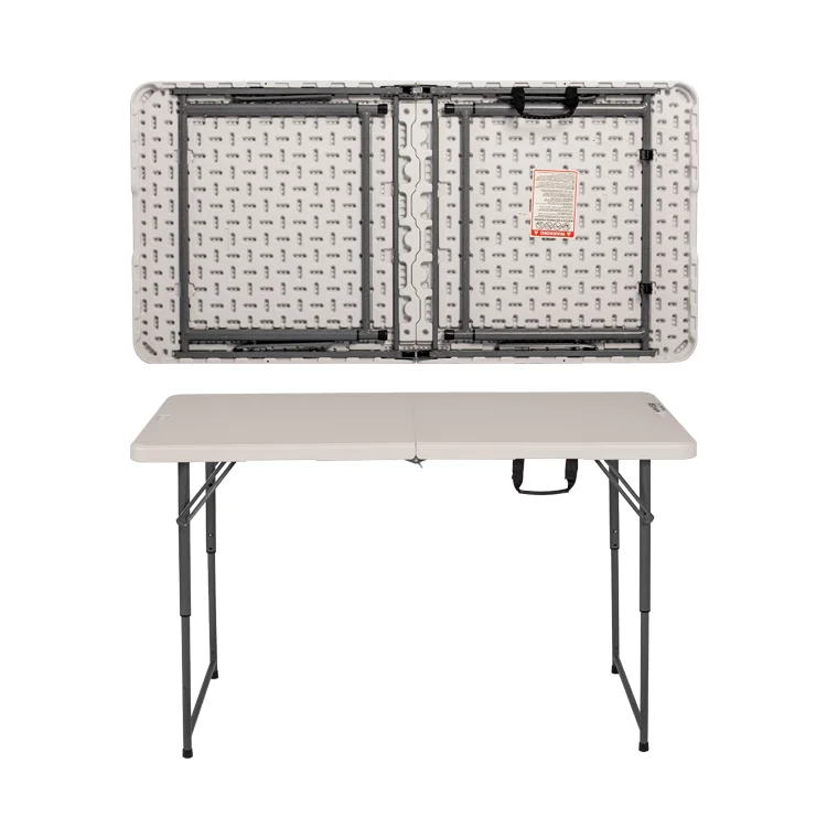 Portable Outdoor Balcony Easy Foldable Kitchen Dining Table Catering Banquet Picnic Plastic White Folding Camping Table