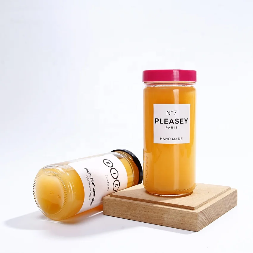  250ml Cylinder Round Glass Food Storage Jar Honey Jam Sauce
