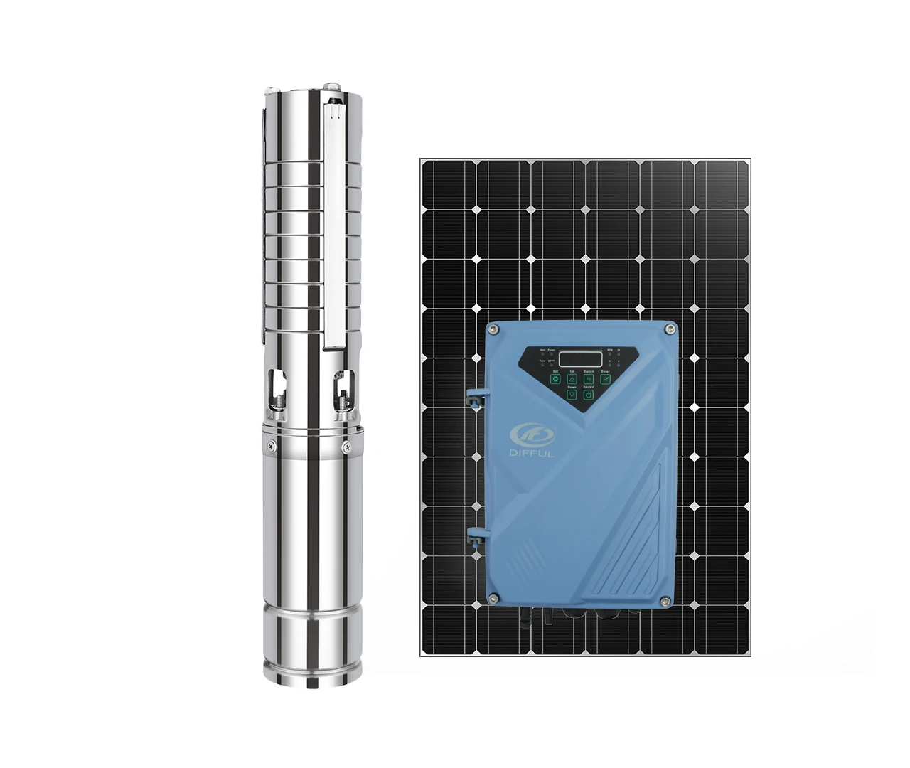 Difful brand  4kw  solar water pump irrigation submersible electric well pump
