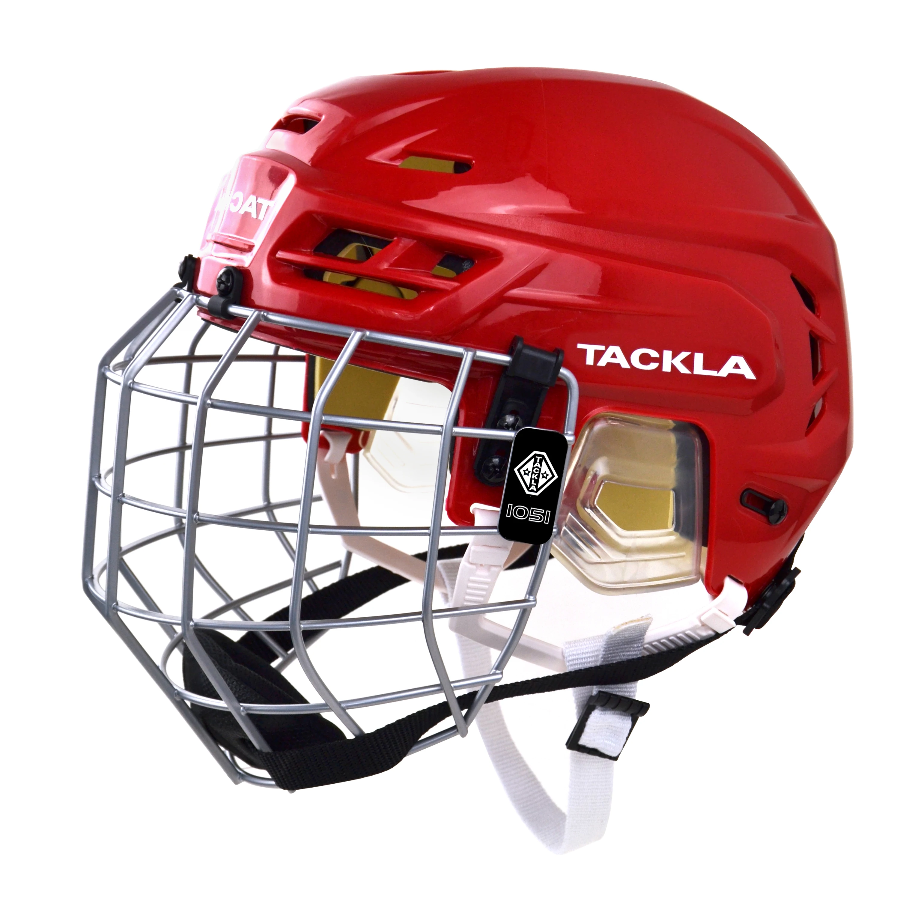 Strong Beautiful Design Safety Comfortable High-density Polyethylene and Memory Cotton Lining Ice Hockey Helmet