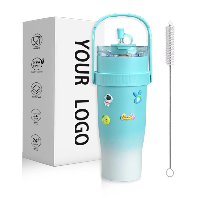 Minimalist Design 40 oz Stainless Steel Vacuum Insulated Water Bottle Tumbler Travel Cup with Phone Stand Newly Designed