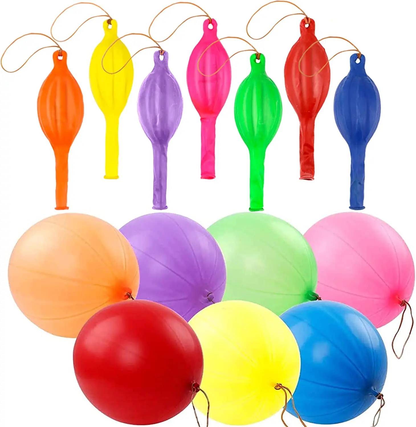 Nicr Inflatable Punching Latex Balloon For Kids Bounce Balloons With Rubber Band Handle Children Birthday Party Favors