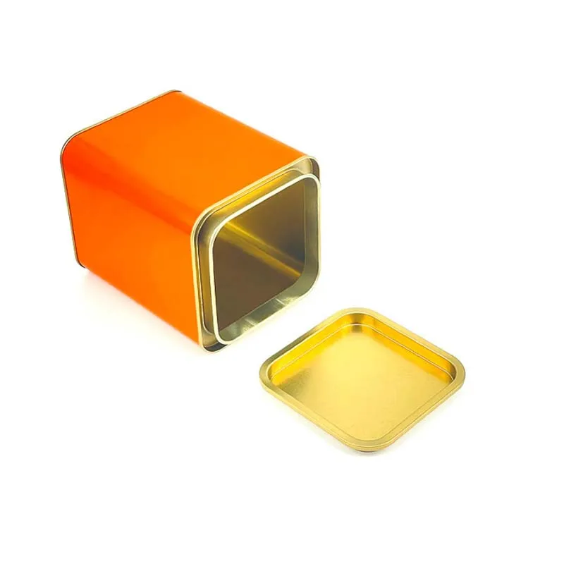 Recyclable Wholesale custom airtight tea powder packing tin cylinder coffee bean tea jar metal food safe metal tea caddy tin can