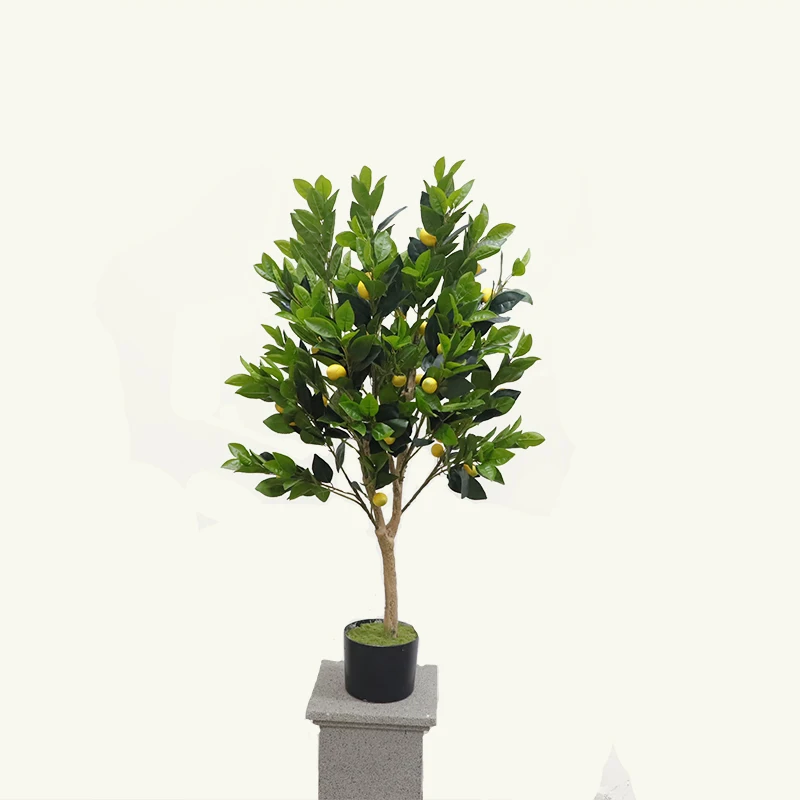 Ornamental Bonsai Plastic Home Decorative Fruit Plant Artificial Lemon Tree bonsai