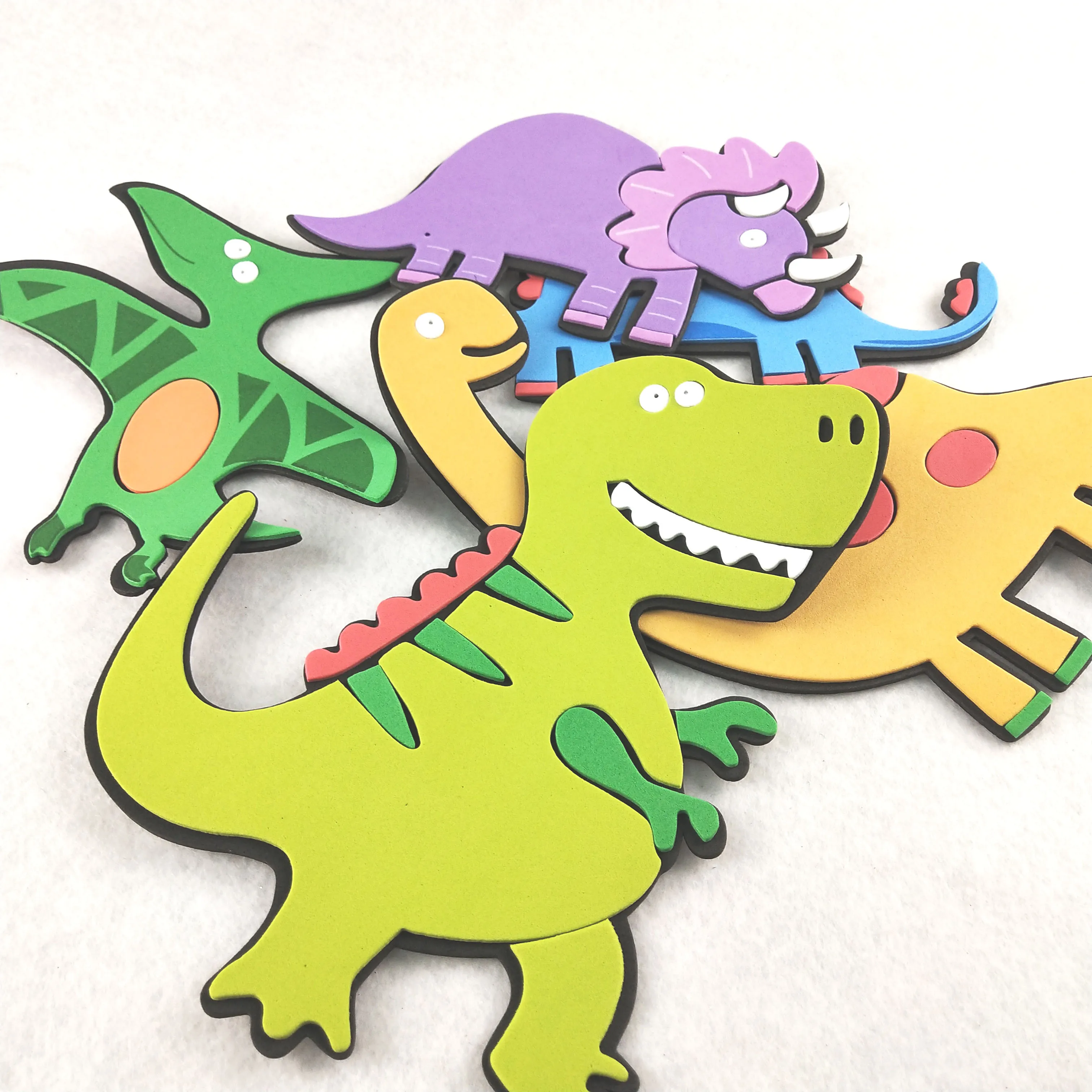 2021 new environment-friendly durable high quality EVA 3D baby room wall dinosaur sticker set Foam Wall Decoration pk5
