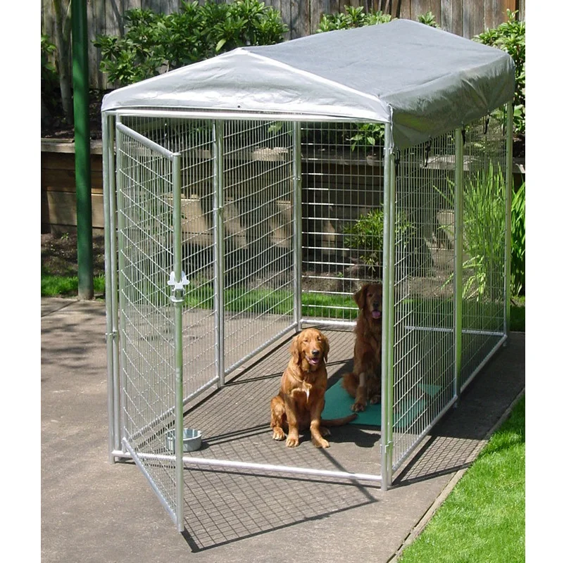 Factory wholesale price Outdoor Dog Kennel with Roof 1.5x3x1.8m animal cages dog walking pen pet run enclosure cage