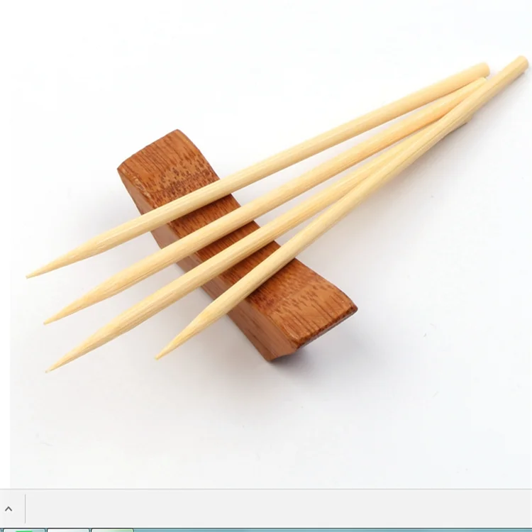 Custom Logo Length Disposable Round Wooden Fruit Skewer Barbecue Stick For BBQ Wholesale