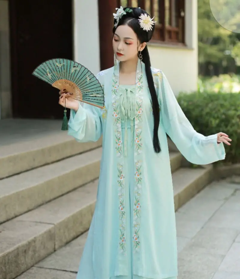 new ancient adults wholesale chiffon fairy Customized embroidered hanfu women