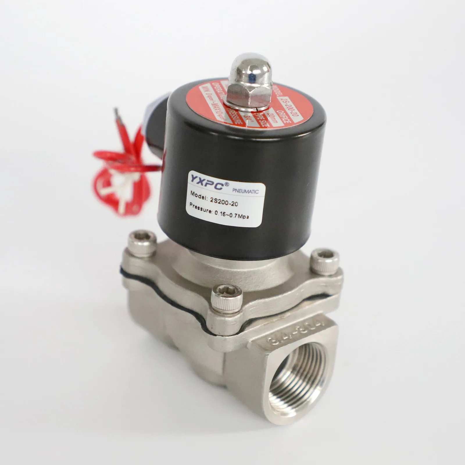 high anti-corrossive acid alkali resistance two way dn20 110v 220v 24v 12v dc 3/4 stainless solenoid valve for water