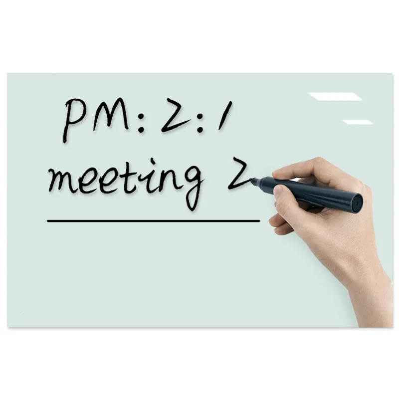 4mm Wall Mounted Tempered Glass Writing White Dry Erase Glass Board