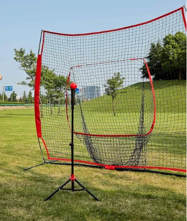 6x6ft Portable Baseball & Softball Net for Hitting and Pitching with Sturdy Bow Frame,Battting Tee,Ball caddy and 2 Strike Zones