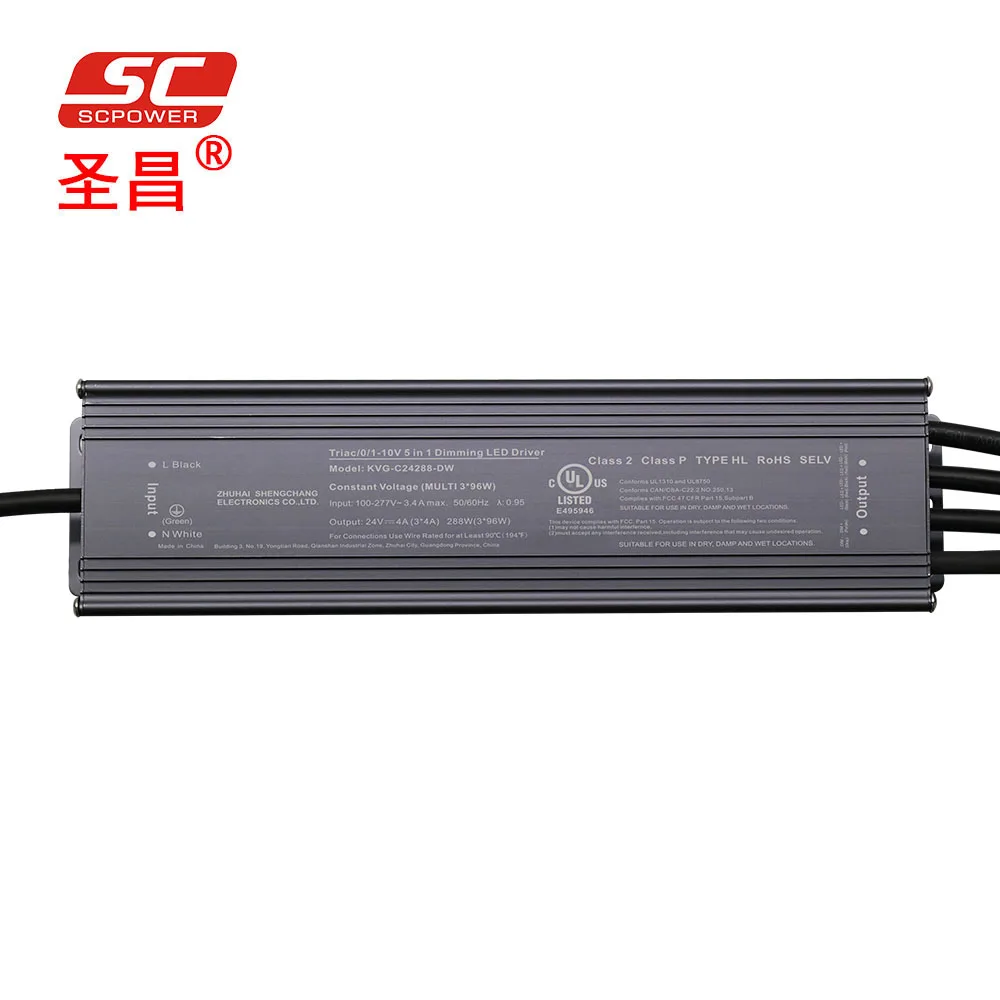 288W 98W 24V Multi 4A Высокая PWM C.V. Водонепроницаемый ТРИАК с регулируемой яркостью светодиодный трансформатор