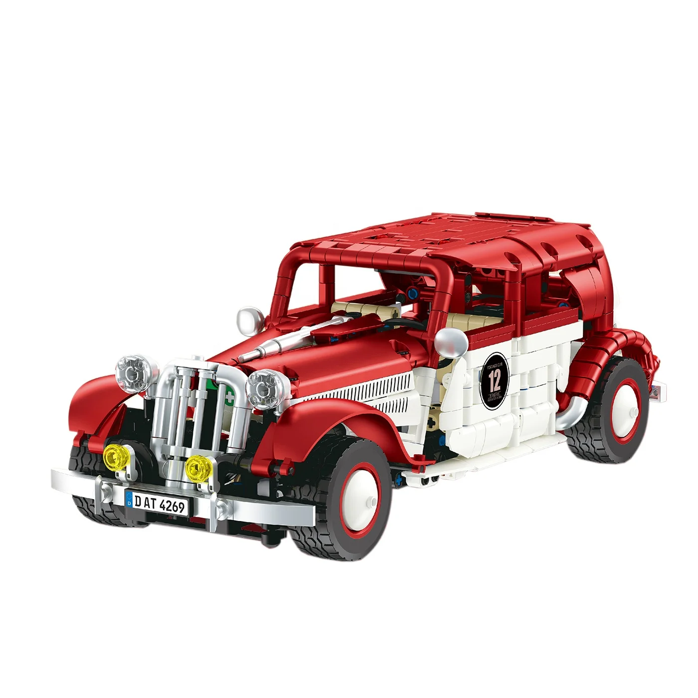 KUNYANG 916pcs rc classic car building blocks set toys vintage car DIY assembled bricks plastic blocks model building toys car