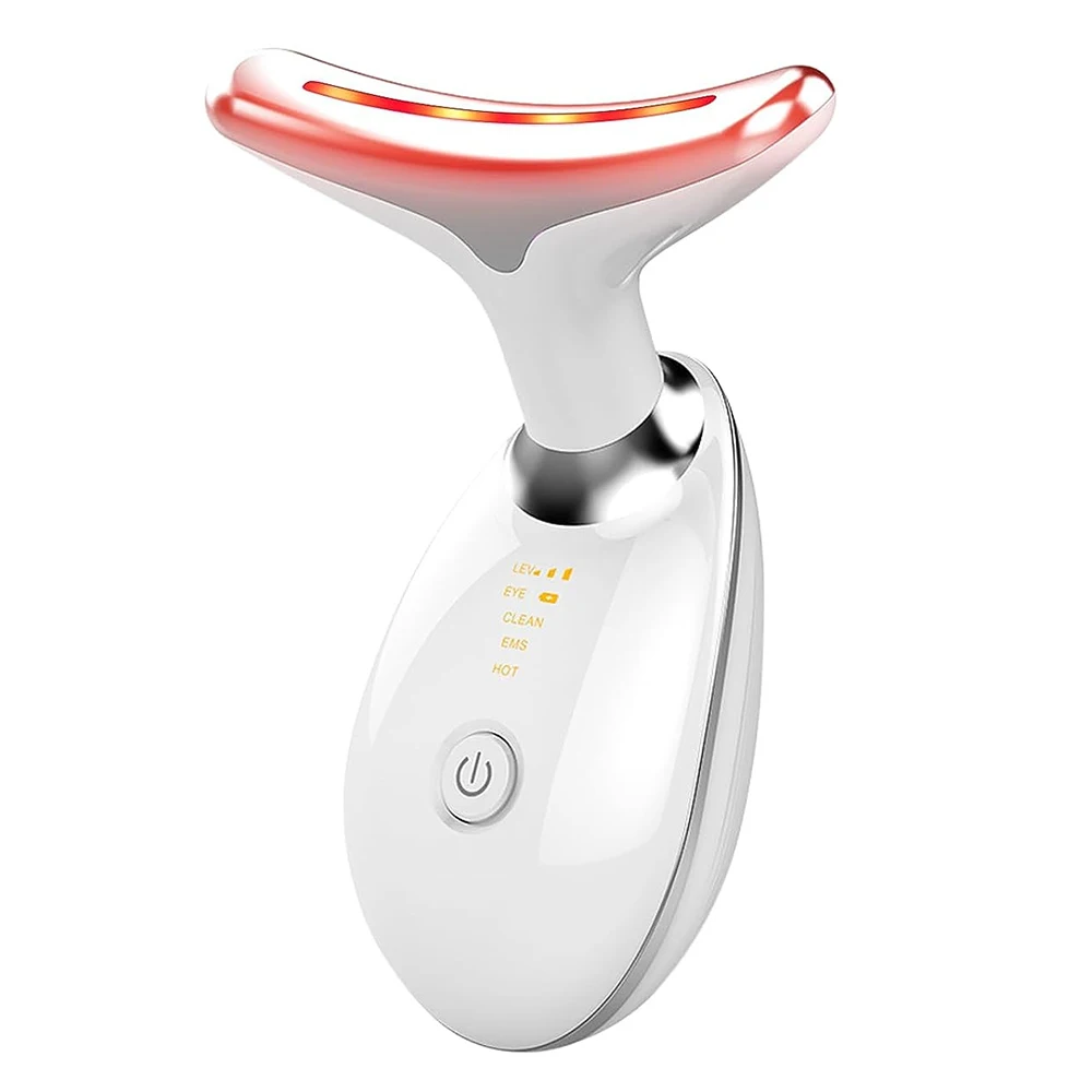 Hot sale beauty device portable ems r skin face lifting machine eye facial massager wavelength red light therapy for neck wrap