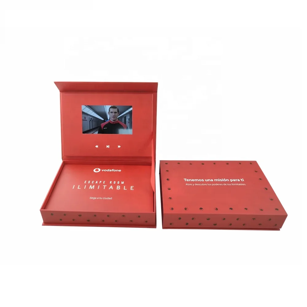 
Customized Promotional 5inch IPS Screen Lcd Video Gift Box Video Brochure Box With High Quality And Cheap Price 