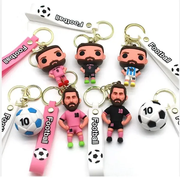 Messi Doll Worlded Cup Jersey Football Sports Couple Bag Pendant Star Hanging Ornaments Key Chains Keychain Toys