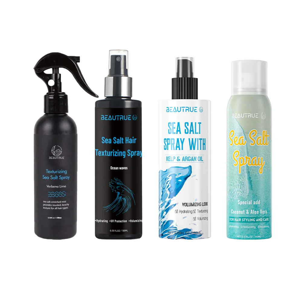 Wholesale Price Custom Natural Aloe Kelp Argan Oil Sea Salt Spray For Hair Thickening Texturizing Volumizing Sea Salt Hair Spr