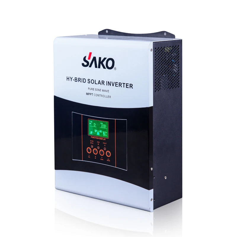 SAKO Solar Inverter 12v 24v 1000W 2000W Inverter High Frequency MPPT Off Grid for Home Solar System 220V 48V Pure Sine Wave 98%