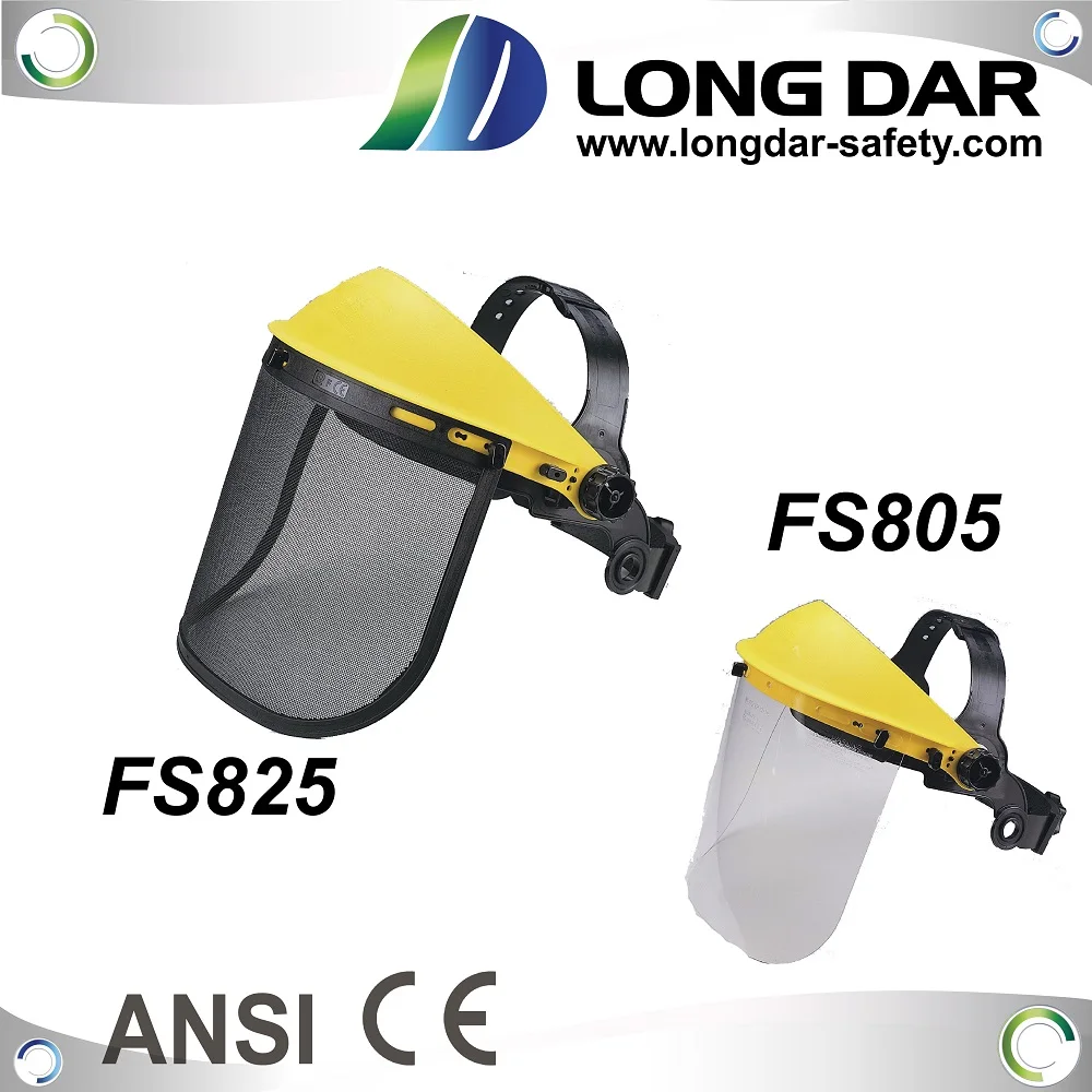 FS825, Тайвань, CE ANSI, полипропиленовый защитный козырек для лица со стальной сеткой