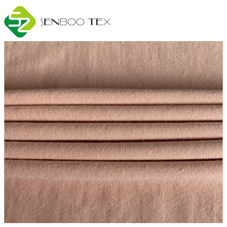 Hot sale single jersey 95% bamboo 5% spandex knit fabric manufacturers for underwear