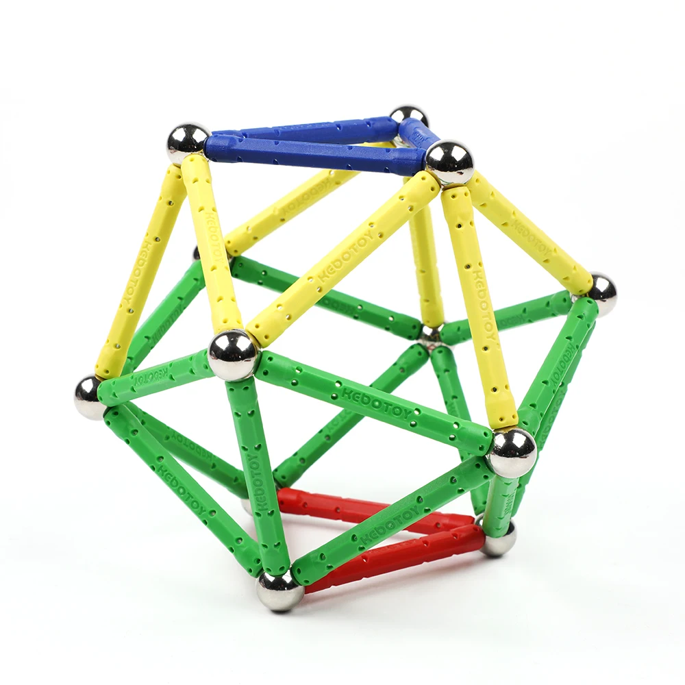 DIY Colored Creative Construction Games Magnet Building Blocks Magnetic Sticks And Balls Set Rod Educational Toys For Kids