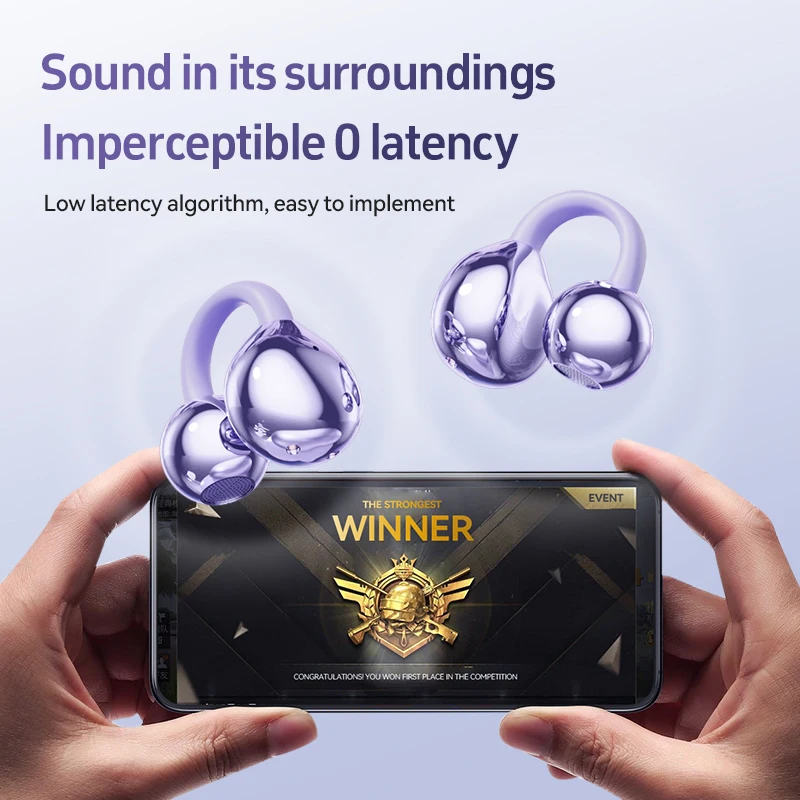 M108 Ear Clip Sports Earphones Hi-Res Audio Lossless Sound Quality Wireless Earbuds with Spatial Stereo Sound and HD Voice Call