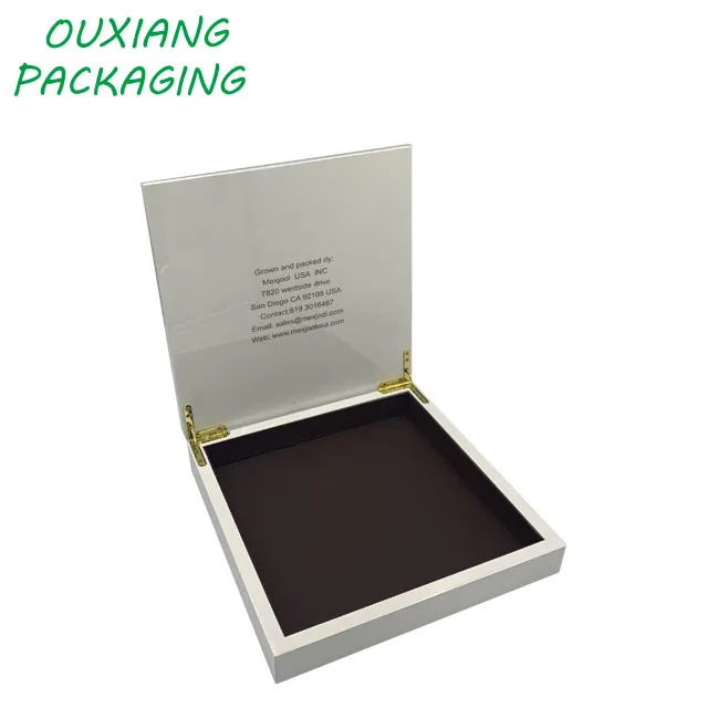 new design piano white lacquer finish luxury wooden chocolate date gift box