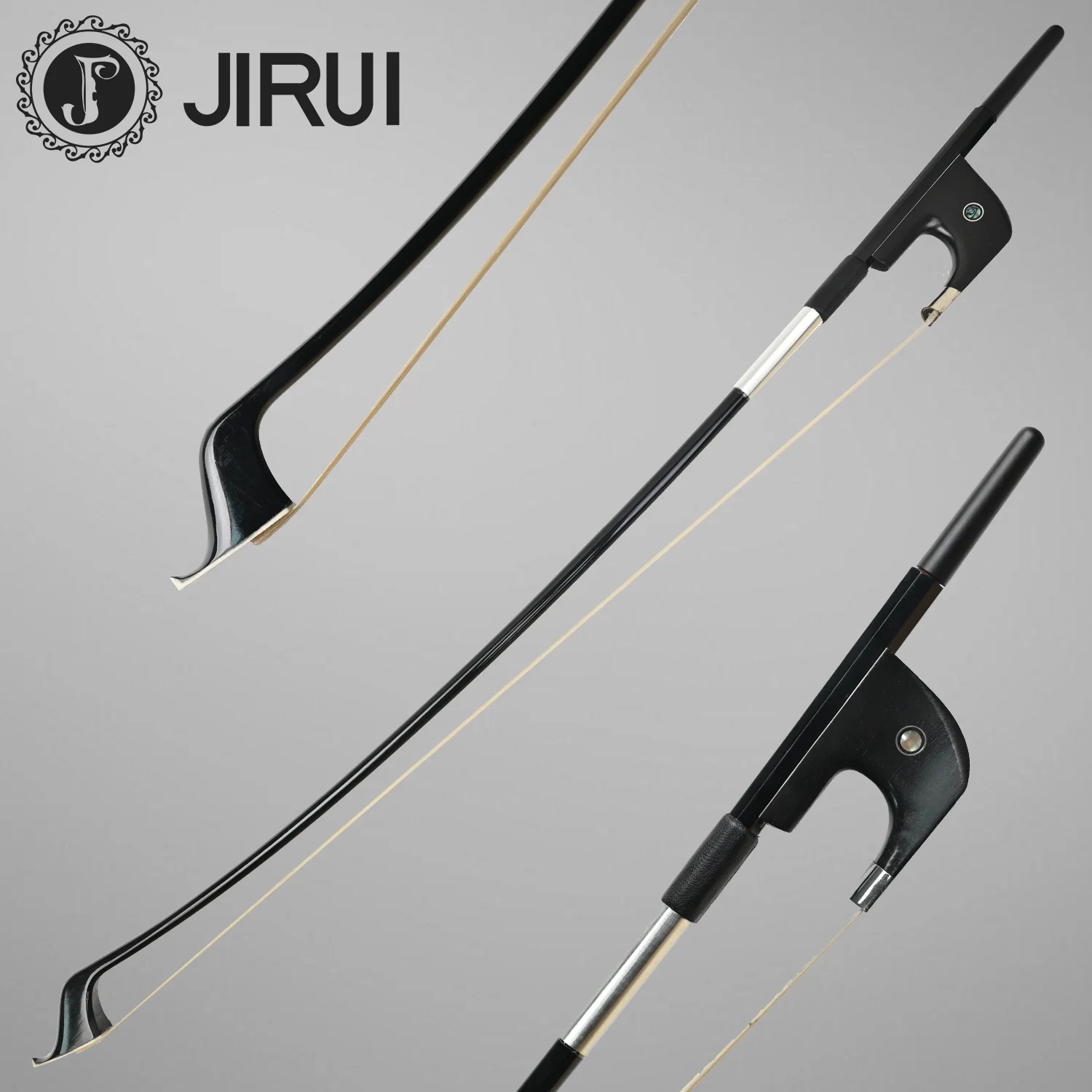 Double Bass Bow carbon fiber  4/4 3/4 Handmade Professional German Style Horse Hair Price Accessories Stringed Instruments Black