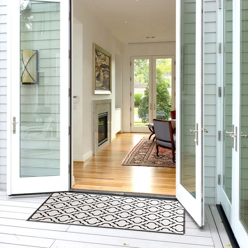 Low MOQ new process modern style available on both sides area rug for living room yarn-dyed jacquard washable area rugs carpets