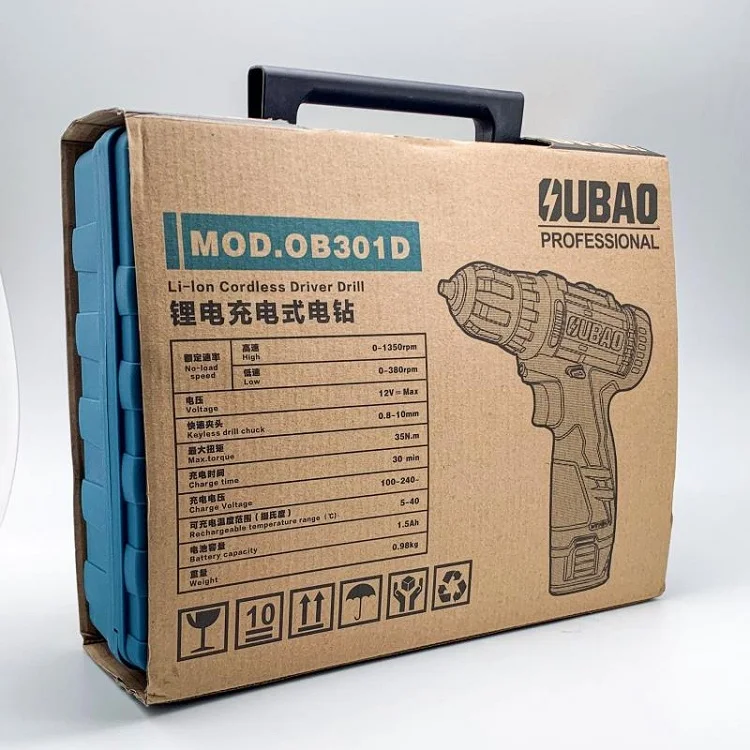 Factory direct China 12V Li-lon brushless electric cordless driver dual-speed cordless hand drill