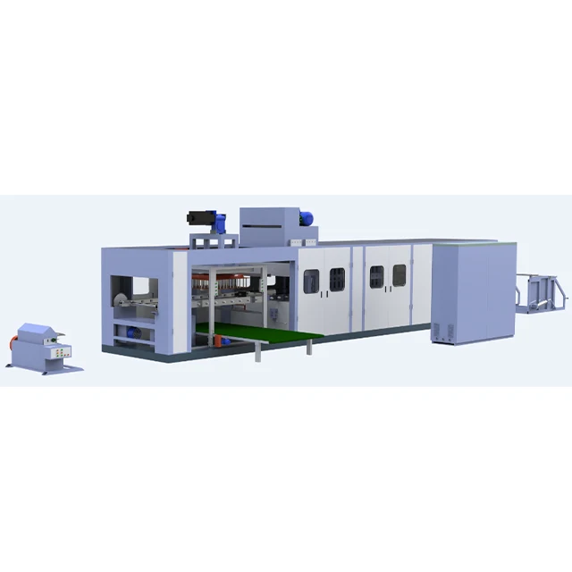 KELI Automatic Vacuum forming and cutting Machine for making PS Foam Disposable Fast food Boxes