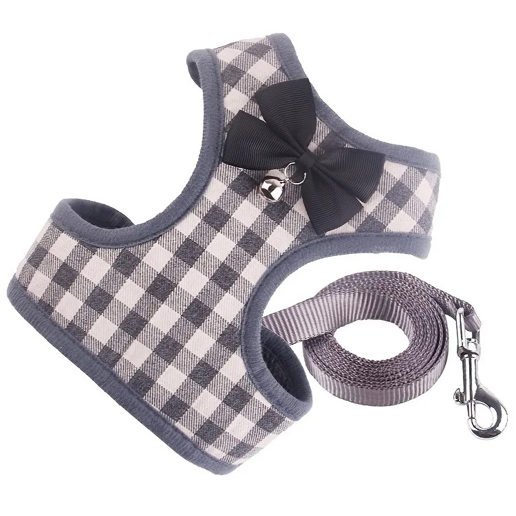 Wholesale Dog Harness and Leash Set Safety No Pull Adjustable with Soft Mesh Vest Harness for Small Dogs and Cats Walk Outdoor