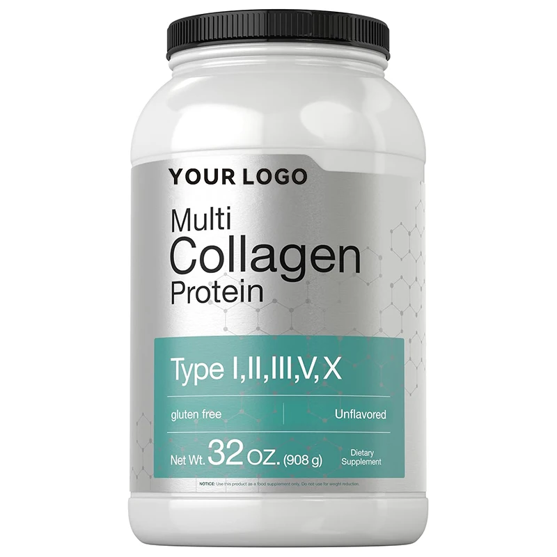 GMP factory Collagen Powder Marine Fish Hydrolyzed Collagen/ Bovine Boneextract Collagen Peptide For Hair Skin Beauty 908g