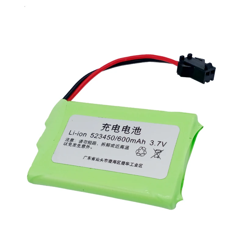 523450 3.7V 600MAH  	 battery electric vehicles  lithium ion batteries rechargeable batteries