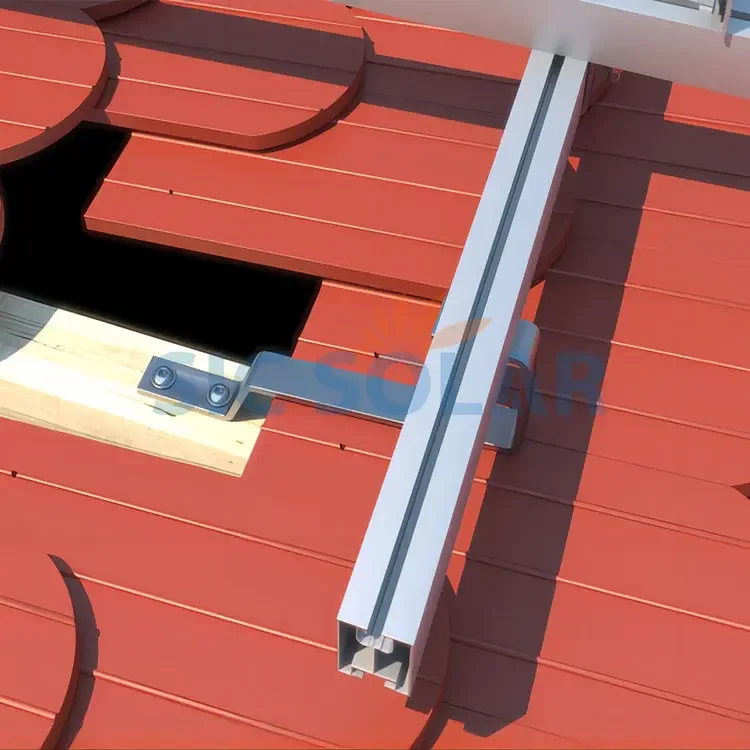 stainless steel Flat Tile Roof Solar Hook For Solar PV Panel Mounting system