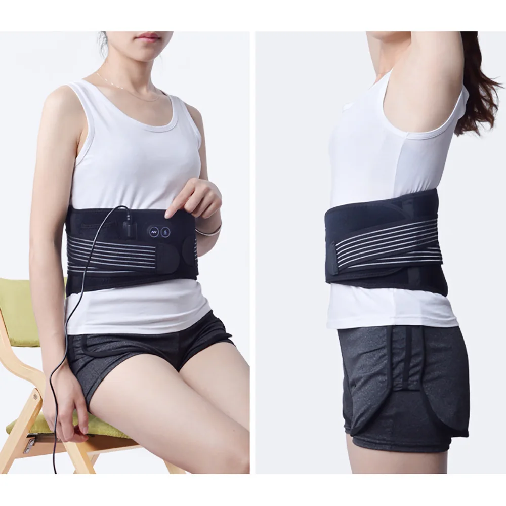 The New Heating Waist Care Heating Vibration Massage Lumbar Disc Protrusion Hot Compress Moxibustion Physiotherapy Belt