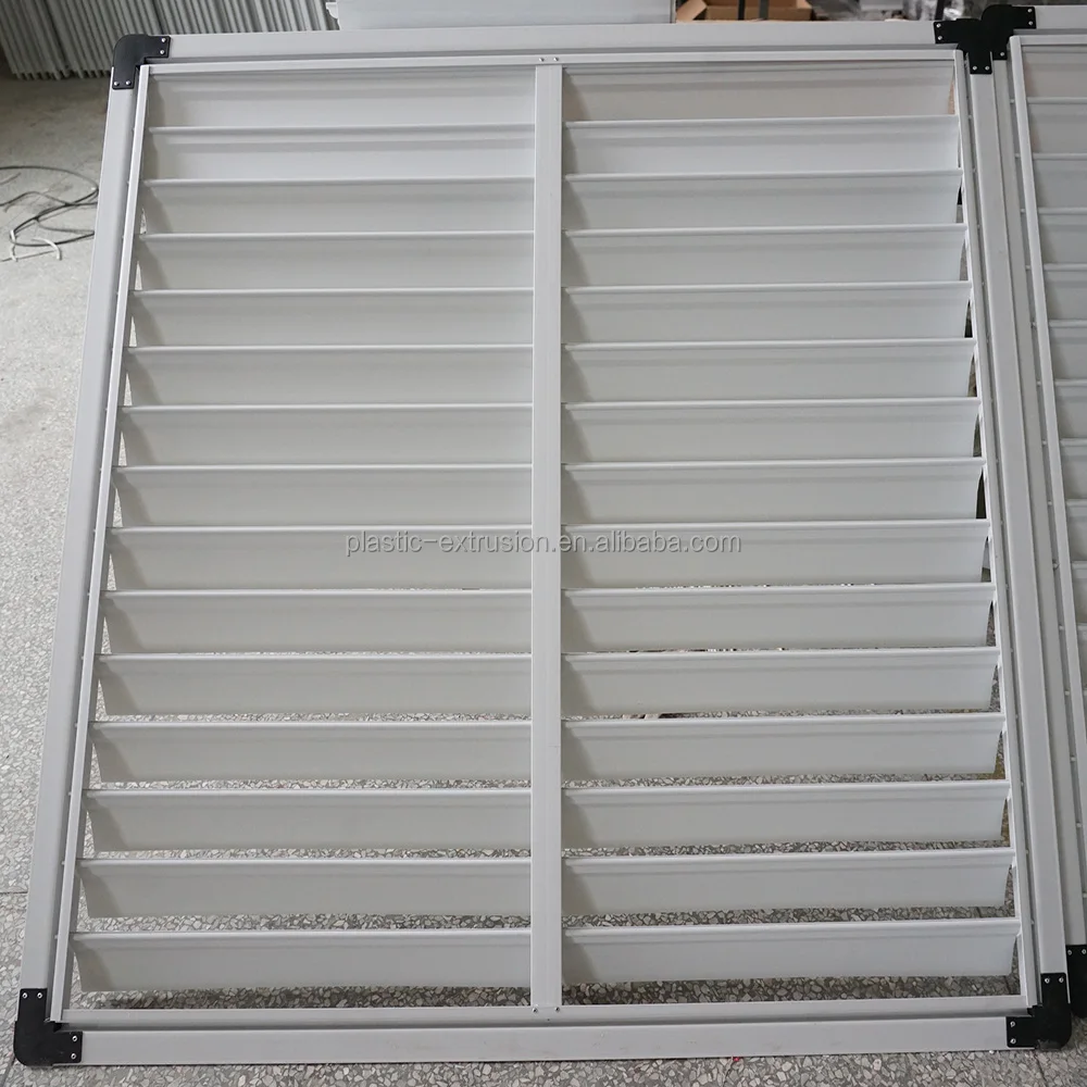 Adjustable plastic decorative louvered shutters windows louvers vinyl jalousie window for plantation