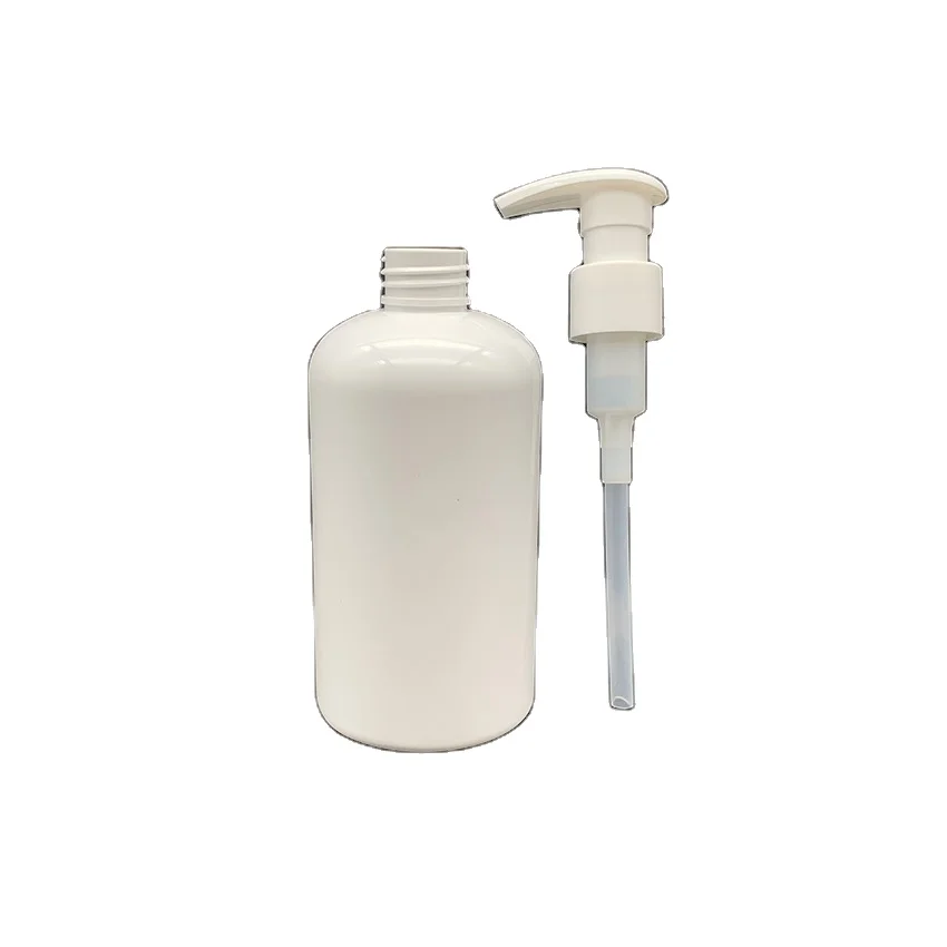 300 ml white Round shoulder PET  Bottles Plastic Bottles  with white pump