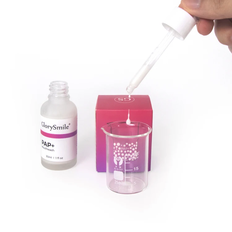 2021 Best Popular PAP+Formula Remove Bad Breath Fluoride Free Organic Teeth Whitening Mouthwash